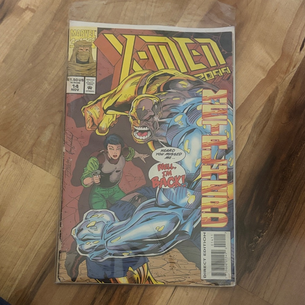 Marvel X-Men Comic with Blue and Yellow Cover